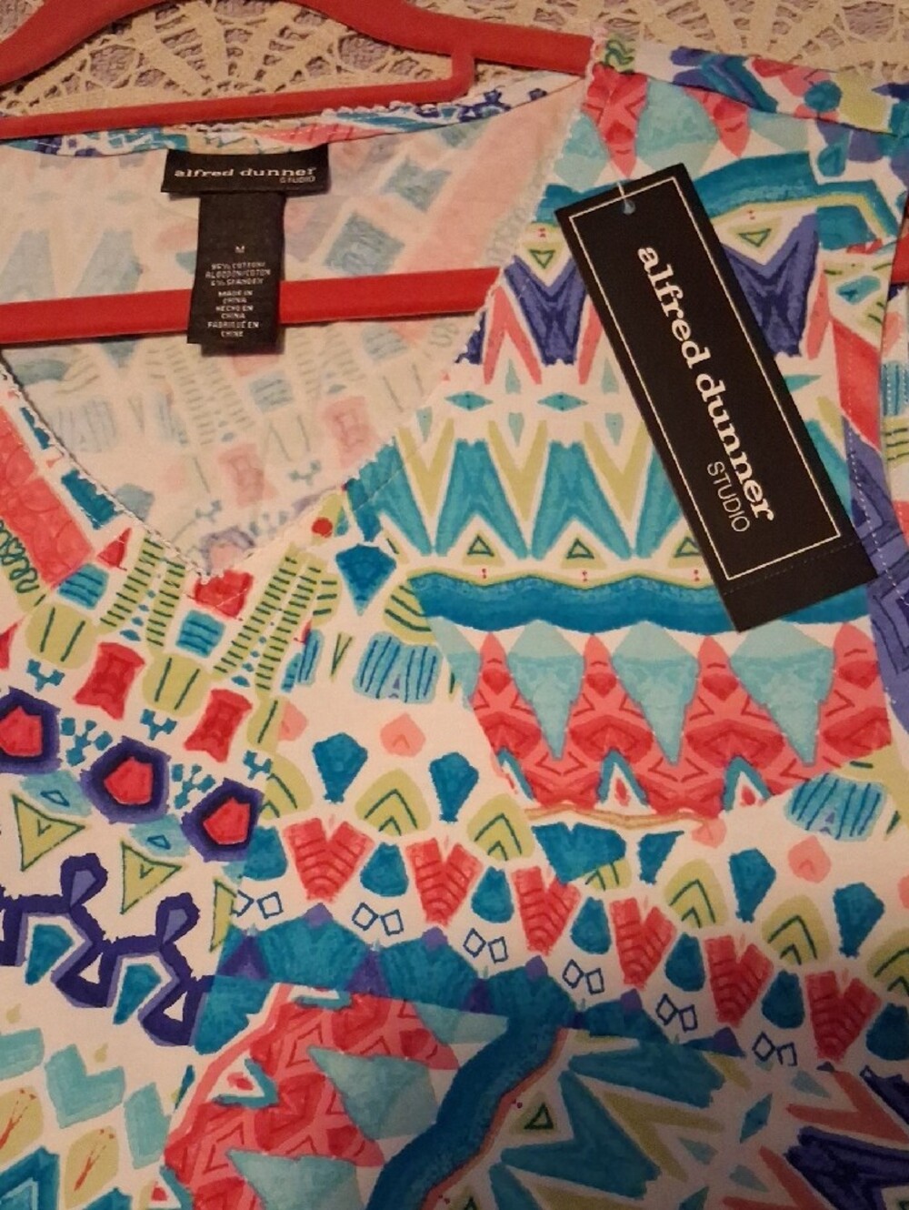 Alfred Dunner Multicolor Geometric Print Tank Top - Picture 8 of 11